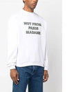 Drold Monsieur Slogan Sweatshirt White SW113 CO001 - DROLE DE MONSIEUR - BALAAN 3