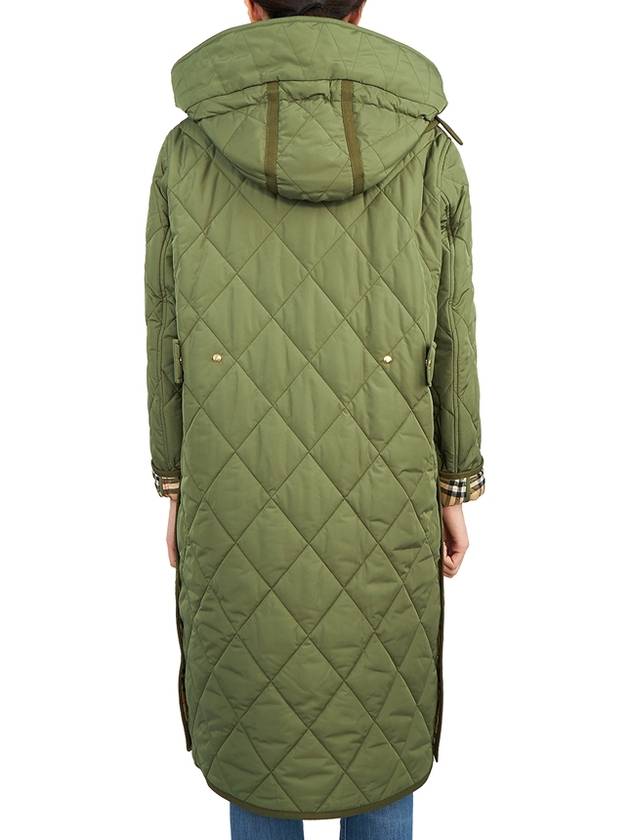 Parkgate Logo Quilted Hooded Padding Khaki - BURBERRY - BALAAN 7