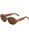 Triope Oval Sunglasses Acetate Camel 4S194CPLB02CM - CELINE - BALAAN 4