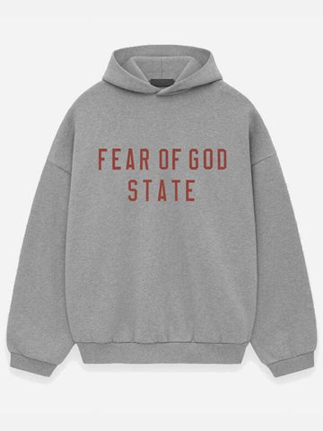 Essential Fear of God Fleece State Hood Dark Heather 192BT24625251F - FEAR OF GOD ESSENTIALS - BALAAN 1