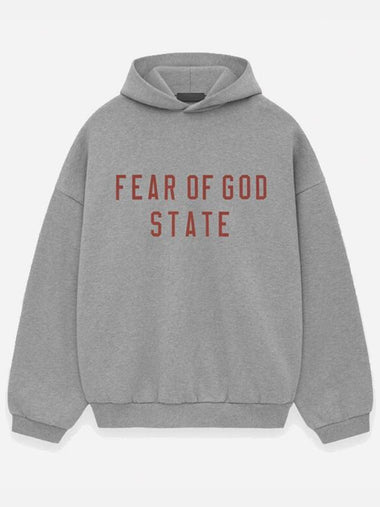 Essential Fear of God Fleece State Hood Dark Heather 192BT24625251F - FEAR OF GOD ESSENTIALS - BALAAN 1