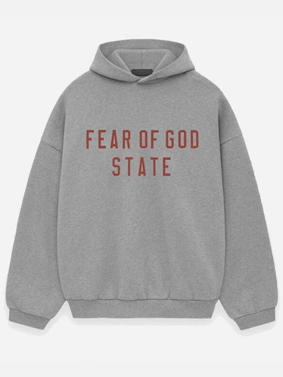 fleece hood dark heather - FEAR OF GOD ESSENTIALS - BALAAN 2