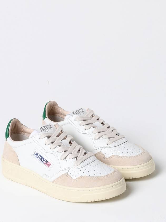 Medalist Suede Green Tab Low Top Sneakers White Beige - AUTRY - BALAAN 3