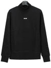 Men's Micro Logo Cotton Turtleneck Sweatshirt Sweatshirt Black - MSGM - BALAAN.