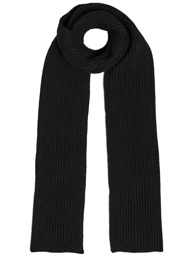 ribbed wool muffler black SCARF BLACK - ANDERSEN-ANDERSEN - BALAAN 2