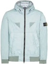 Wappen Patch Nylon Hooded Jacket  Blue - STONE ISLAND - BALAAN 2