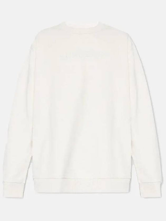 Men's Logo Print Cotton Sweatshirt Oatmeal Melange - BURBERRY - BALAAN 2