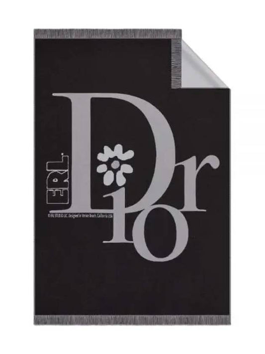 ERL Logo Blanket Muffler Black - DIOR - BALAAN 2