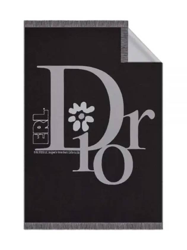 ERL Logo Blanket Muffler Black - DIOR - BALAAN 1