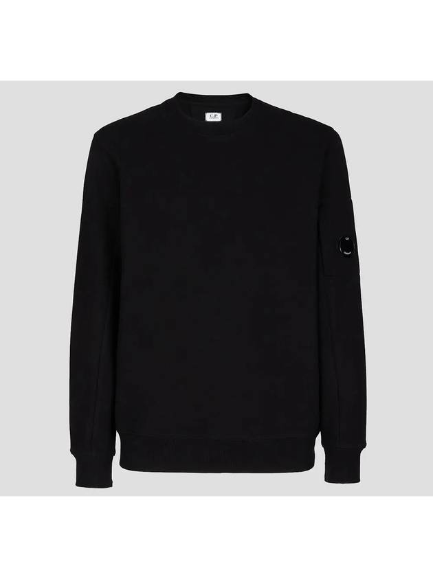 Diagonal Raised Fleece Sweatshirt Black - CP COMPANY - BALAAN 3