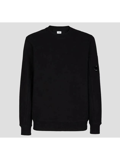 Diagonal Raised Fleece Sweatshirt Black - CP COMPANY - BALAAN 2