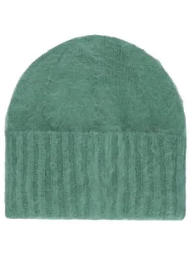 Brushed Super Kid Mohair Knit Beanie Green - AURALEE - BALAAN 1