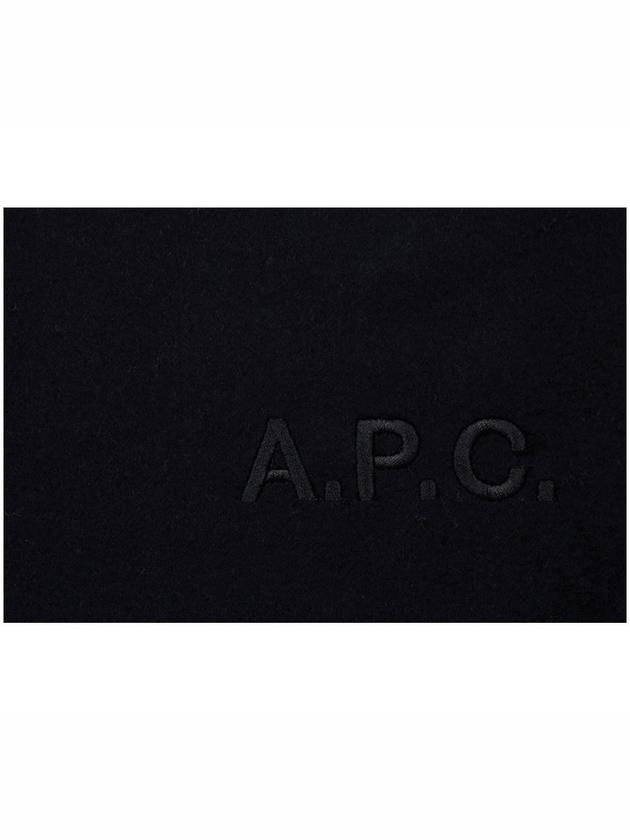 Ambroise Embroidered Muffler Black - A.P.C. - BALAAN 4