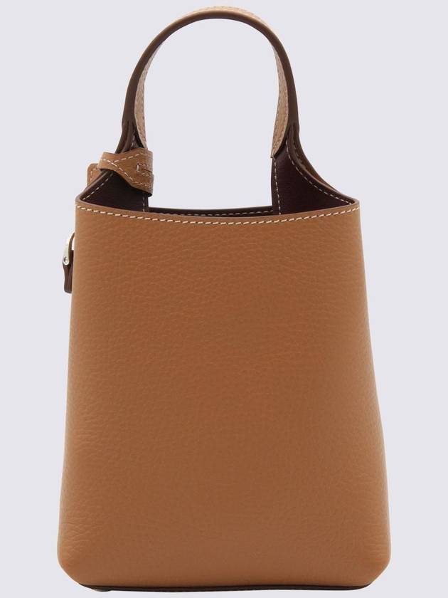 Micro Leather Mini Tote Bag Brown - TOD'S - BALAAN 8