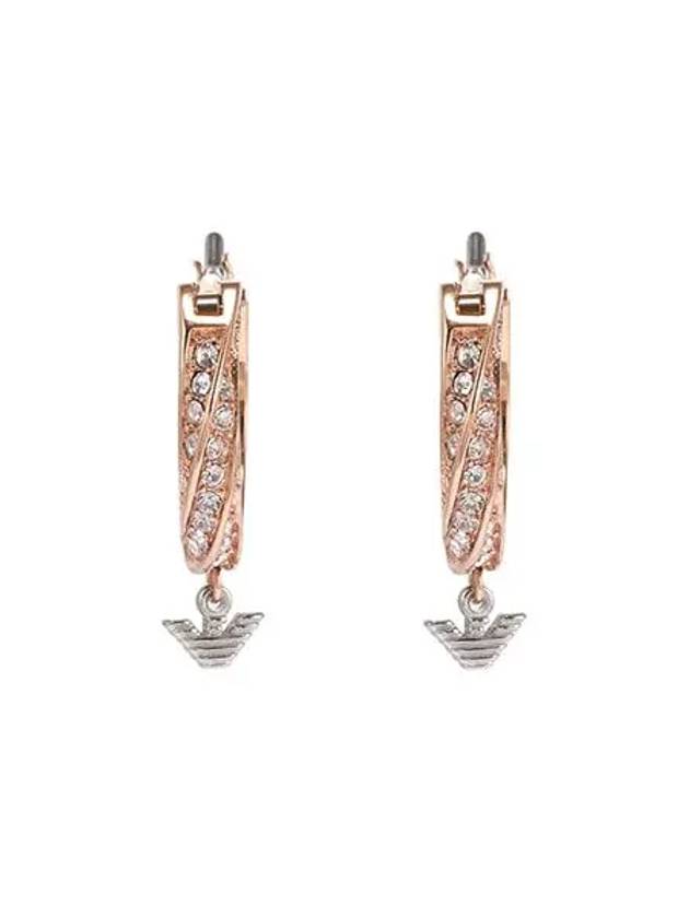 Hoop Stainless Steel Earrings Rose Gold - EMPORIO ARMANI - BALAAN 2