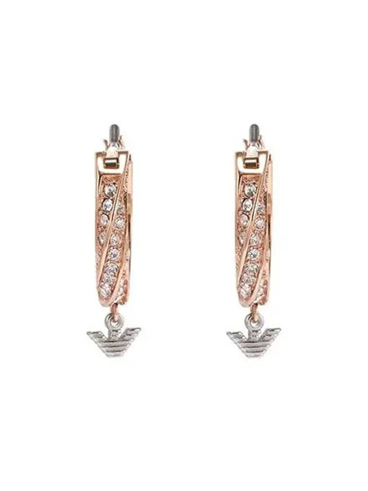 Hoop Stainless Steel Earrings Rose Gold - EMPORIO ARMANI - BALAAN 2