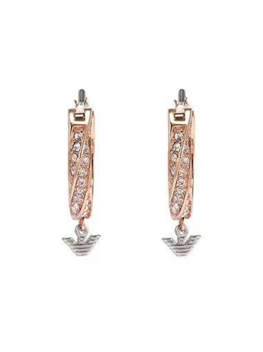 Hoop Stainless Steel Earrings Rose Gold - EMPORIO ARMANI - BALAAN 1