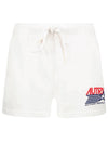 Women's Iconic Logo Action Shorts White - AUTRY - BALAAN 3