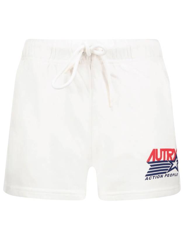 Women's Iconic Logo Action Shorts White - AUTRY - BALAAN 3