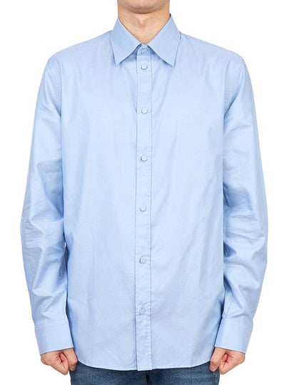 Men's Cotton Long Sleeve Shirt Blue - GUCCI - BALAAN 2