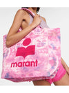 Yenky Logo Print Cotton Tote Bag Pink - ISABEL MARANT - BALAAN 8