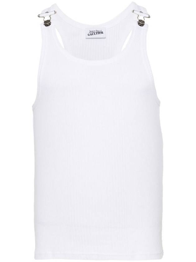 Jean Paul Gaultier Ribbed Tank Top With Overall Buckles Clothing - JEAN PAUL GAULTIER - BALAAN 1