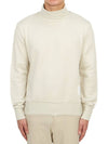 Thermal Rib Ottoman Stripe Turtleneck Natural - THOM BROWNE - BALAAN 2