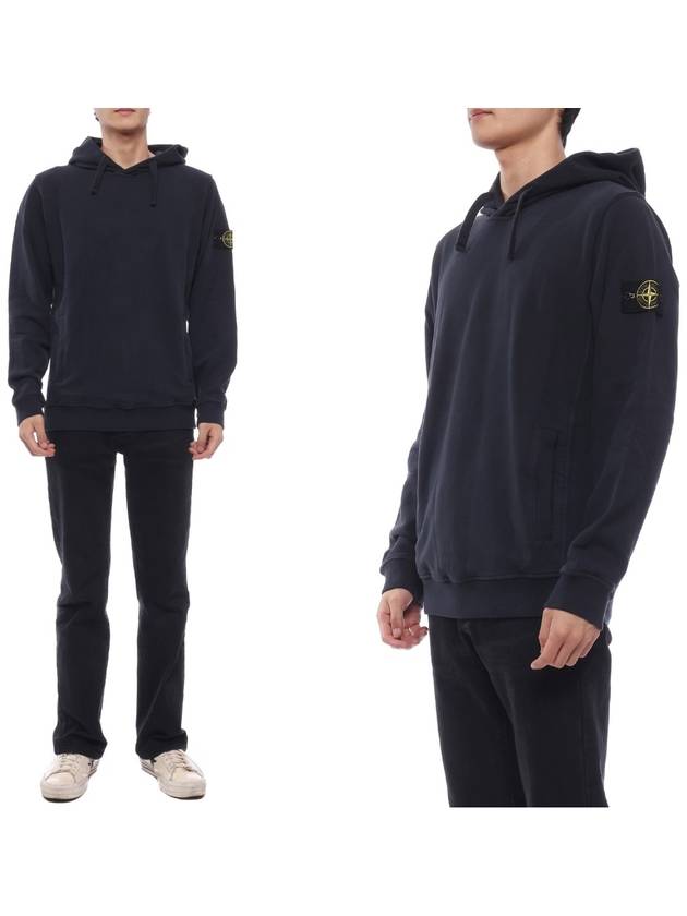 Stone Island Hooded Sweatshirt 811560820 V0020 Blue - STONE ISLAND - BALAAN 3