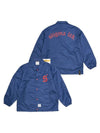 OLD LETTER OVERSIZED COACH JACKET BLUE - STIGMA - BALAAN 1