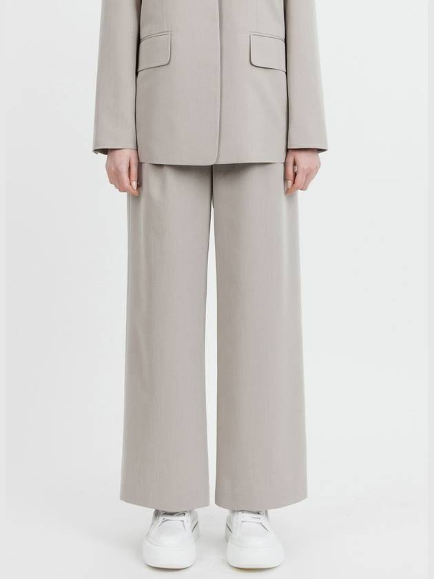 Denzel High Waist Wide Slacks Grey - RAMUSTUDIO - BALAAN 3