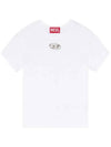 T Uncutie Long OD Short Sleeve T Shirt White - DIESEL - BALAAN 1