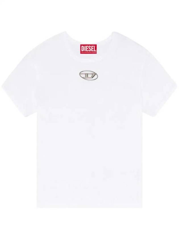 T Uncutie Long OD Short Sleeve T Shirt White - DIESEL - BALAAN 1