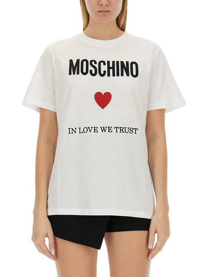 short sleeve t-shirt 07030541 2001 WHITE - MOSCHINO - BALAAN 2