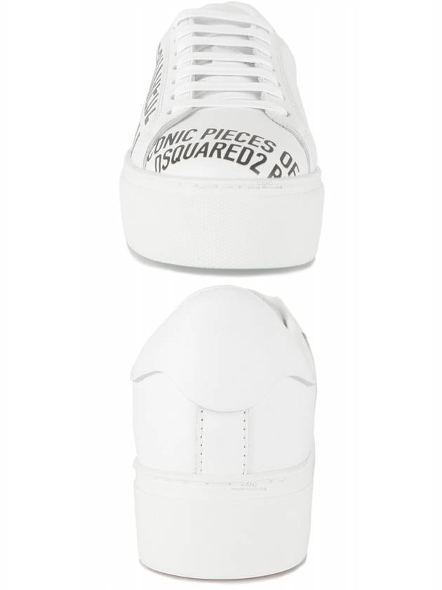 Women's Logo Printing Low-Top Sneakers White - DSQUARED2 - BALAAN 8