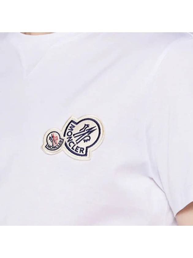 Double logo short sleeve t shirt white - MONCLER - BALAAN 5