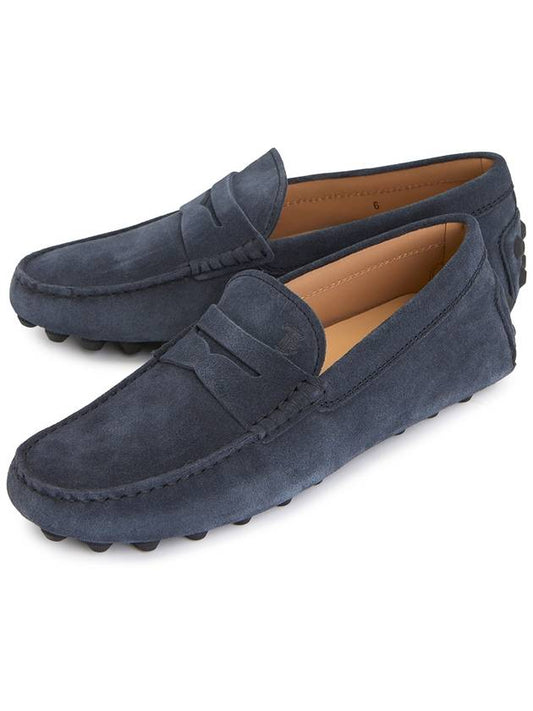 Gommino Bubble Suede Driving Shoes Blue - TOD'S - BALAAN 2