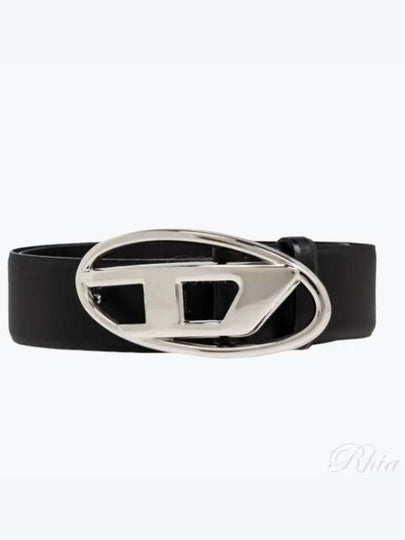 1DR Logo Buckle Leather Belt Black - DIESEL - BALAAN 2