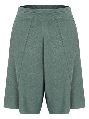 banding short knit pants slate green - CALLAITE - BALAAN 1