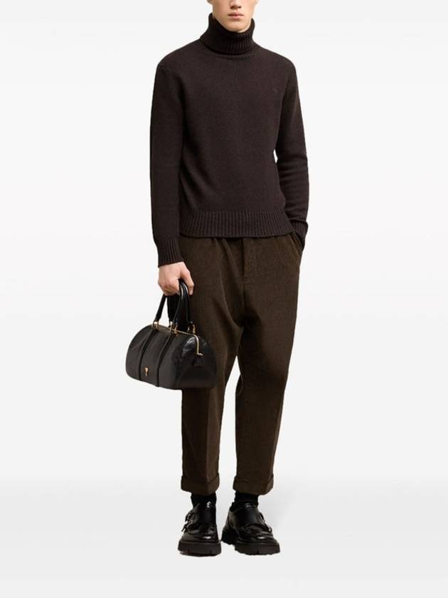 Cashmere Turtleneck Dark Coffee - AMI - BALAAN 3