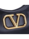 Roman Stud Strap V Logo Shoulder Bag Black - VALENTINO - BALAAN 6