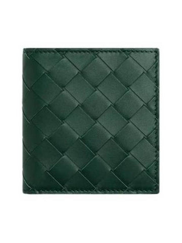 Intrecciato Slim Half Wallet Green - BOTTEGA VENETA - BALAAN 1