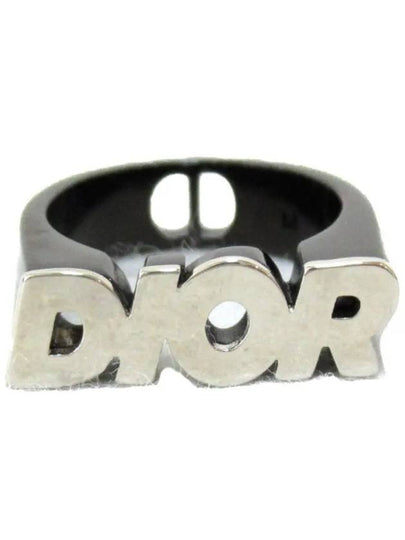 Icon Logo Brass Ring Black Silver - DIOR - BALAAN 2