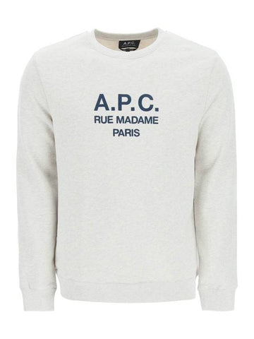 Rufus Embroidery Logo Sweatshirt Grey - A.P.C. - BALAAN 1