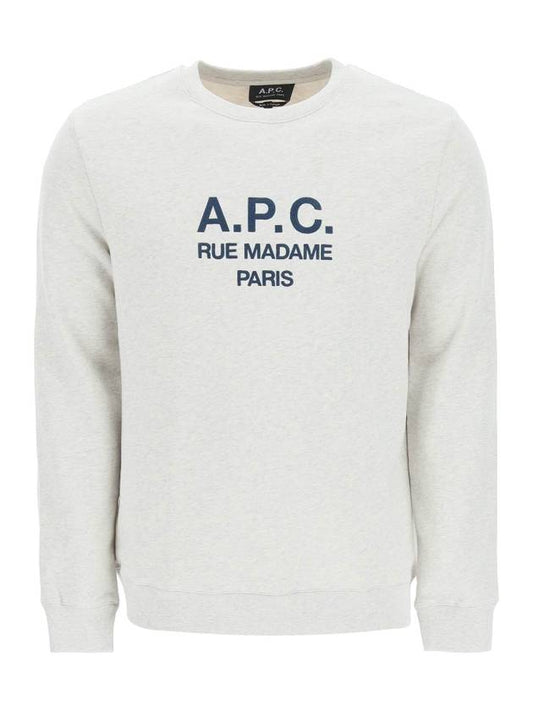 Rufus Embroidery Logo Sweatshirt Grey - A.P.C. - BALAAN 1