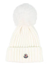 Women s Pom Logo Patch Beanie 3B00027 M1131 034 - MONCLER - BALAAN 1