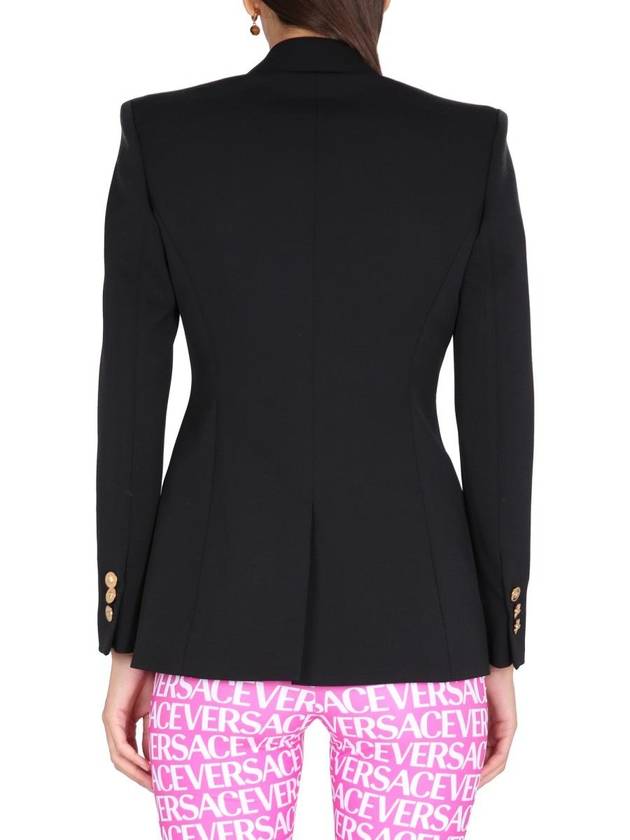 Women's Medusa Single-breasted Blazer Jacket Black - VERSACE - BALAAN 4