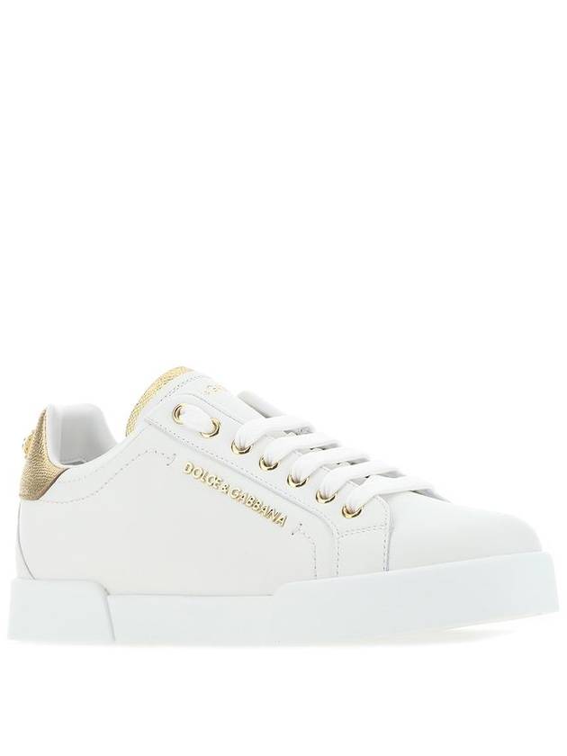 lettering Portofino sneakers white gold - DOLCE&GABBANA - BALAAN 3