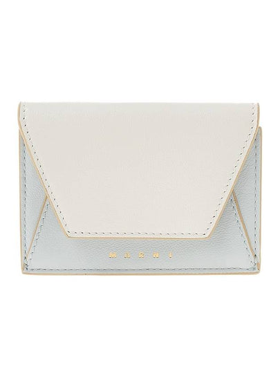 Logo Leather Half Wallet White - MARNI - BALAAN 2