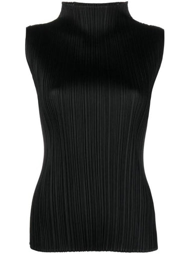 Pleats Please Sleeveless Black - ISSEY MIYAKE - BALAAN 1