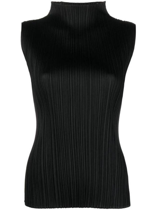 Pleats Please Sleeveless Black - ISSEY MIYAKE - BALAAN 1